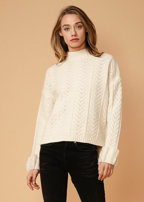 GL™ Women's Turtle Neck Fringe Sweater