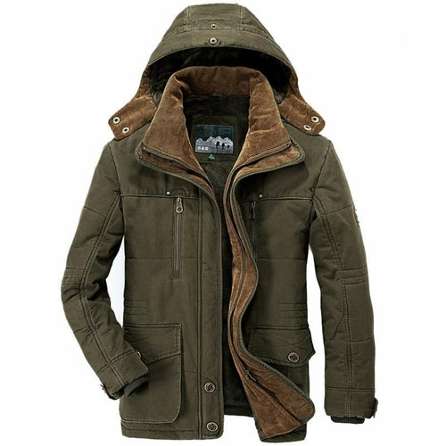 GL™ Mens Hooded Winter Parka Coat with Inner Fleece