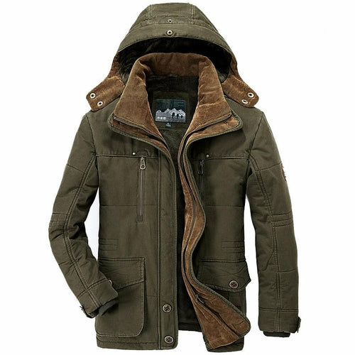 GL™ Mens Hooded Winter Parka Coat with Inner Fleece