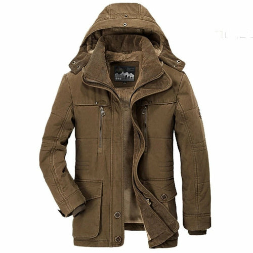 GL™ Mens Hooded Winter Parka Coat with Inner Fleece