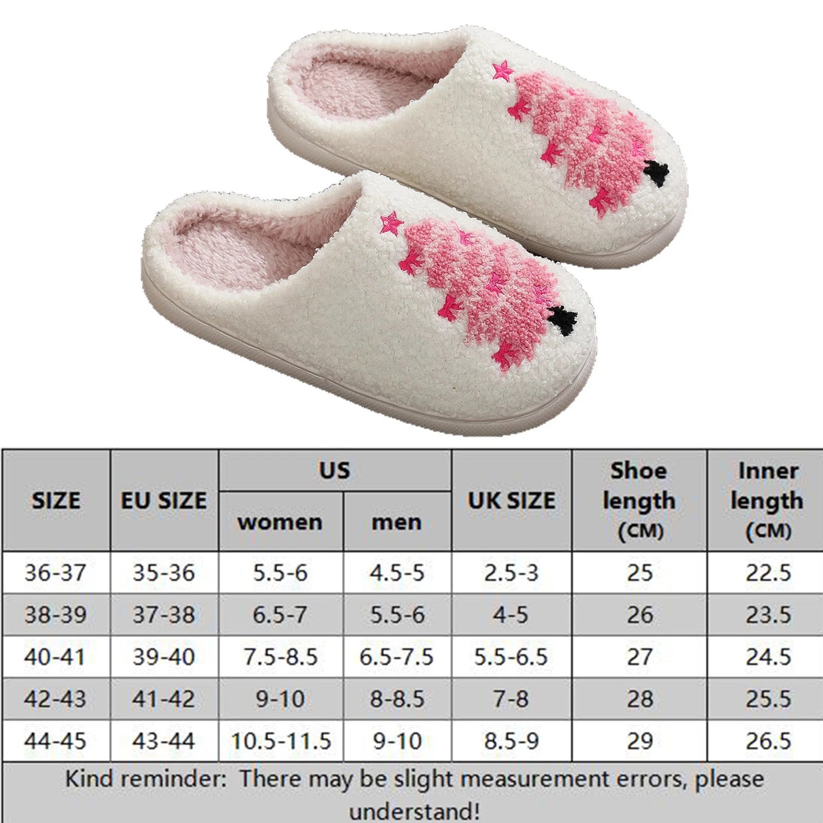 GL™ Women's Pink Cozy Christmas Slippers