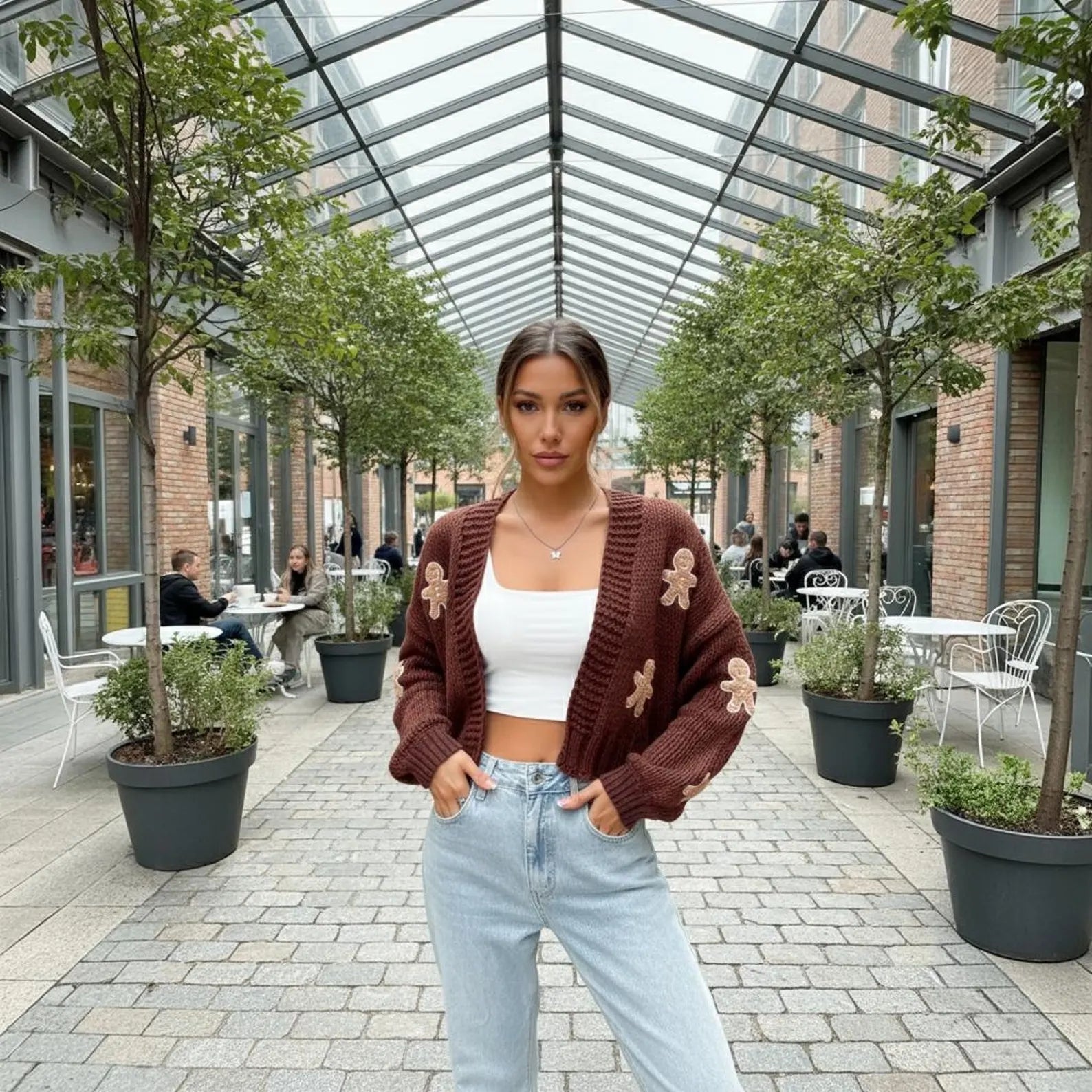 GL™ Gingerbread Christmas Cardigan