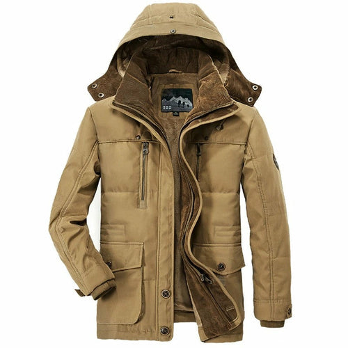 GL™ Mens Hooded Winter Parka Coat with Inner Fleece