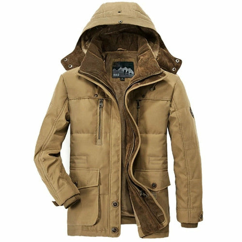 GL™ Mens Hooded Winter Parka Coat with Inner Fleece