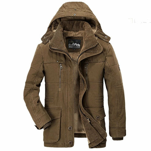 GL™ Mens Hooded Winter Parka Coat with Inner Fleece