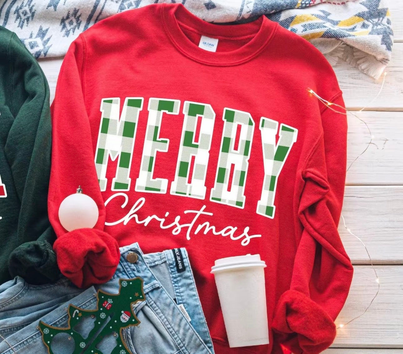 GL™ Cozy Plaid Christmas Sweater